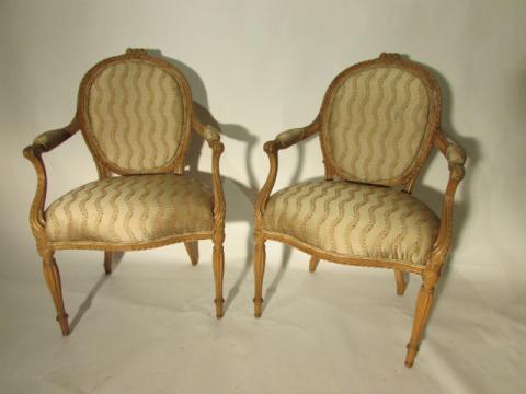 pair Georgian armchairs